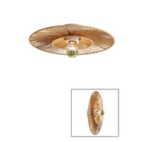 CAPPELLO CEILING/WALL LAMP 40CM WHITE WITH NATURAL SHADE