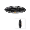 CAPPELLO CEILING/WALL LIGHT 100CM BLACK WITH BLACK SHADE