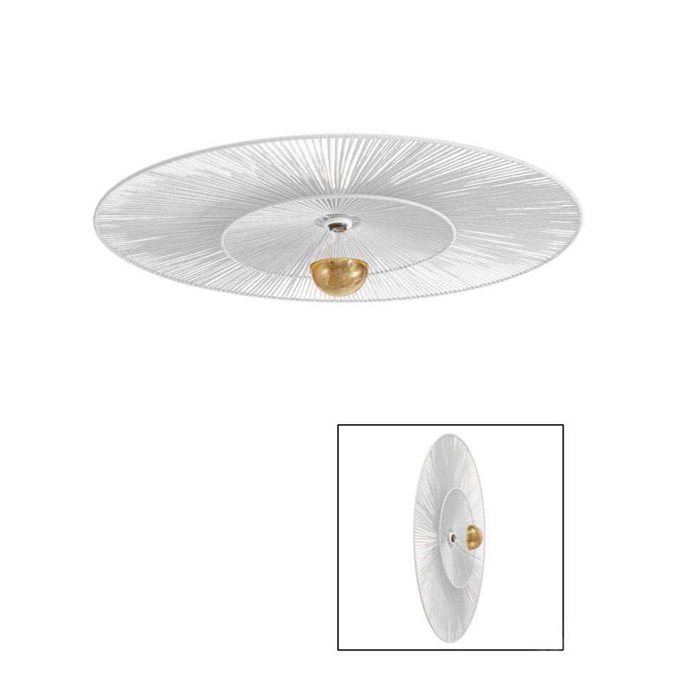 Maretti Lighting CAPPELLO CEILING/WALL LIGHT 100CM WHITE WITH WHITE SHADE