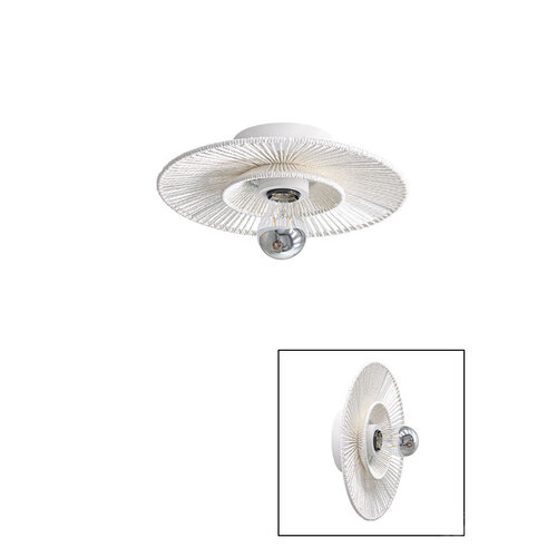 Maretti Lighting CAPPELLO CEILING/WALL LAMP 30CM WHITE WITH WHITE SHADE