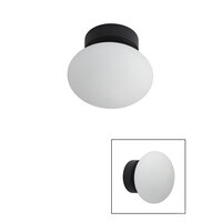 PARADISO CEILING/WALL LIGHT G9 BLACK WITH O