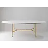 Logan Oval Coffee Table (Wood) Gold