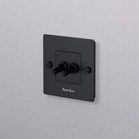 1G Dubbel Toggle Switch / Black / EU