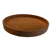 Polo Tray Round Small (TV051) - Suede: Tobacco (A30)