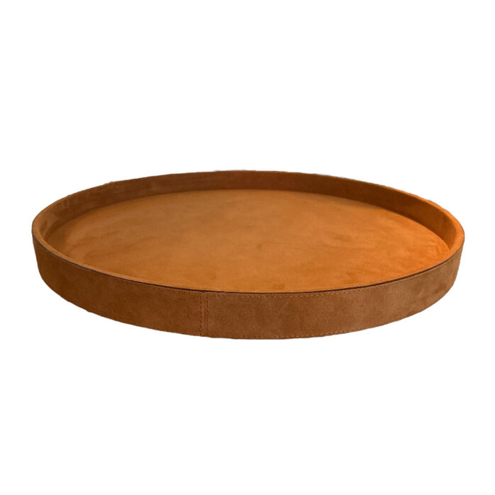 Giobagnara Polo Tray Round Large Suede (TV052) - Tobacco (A30ST30)