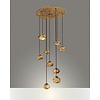 Small 9 Piece Pendant Lamp Leaves Flower