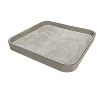 Polo Tray Square Small Suede (TV046) - Light Grey (A37ST37)