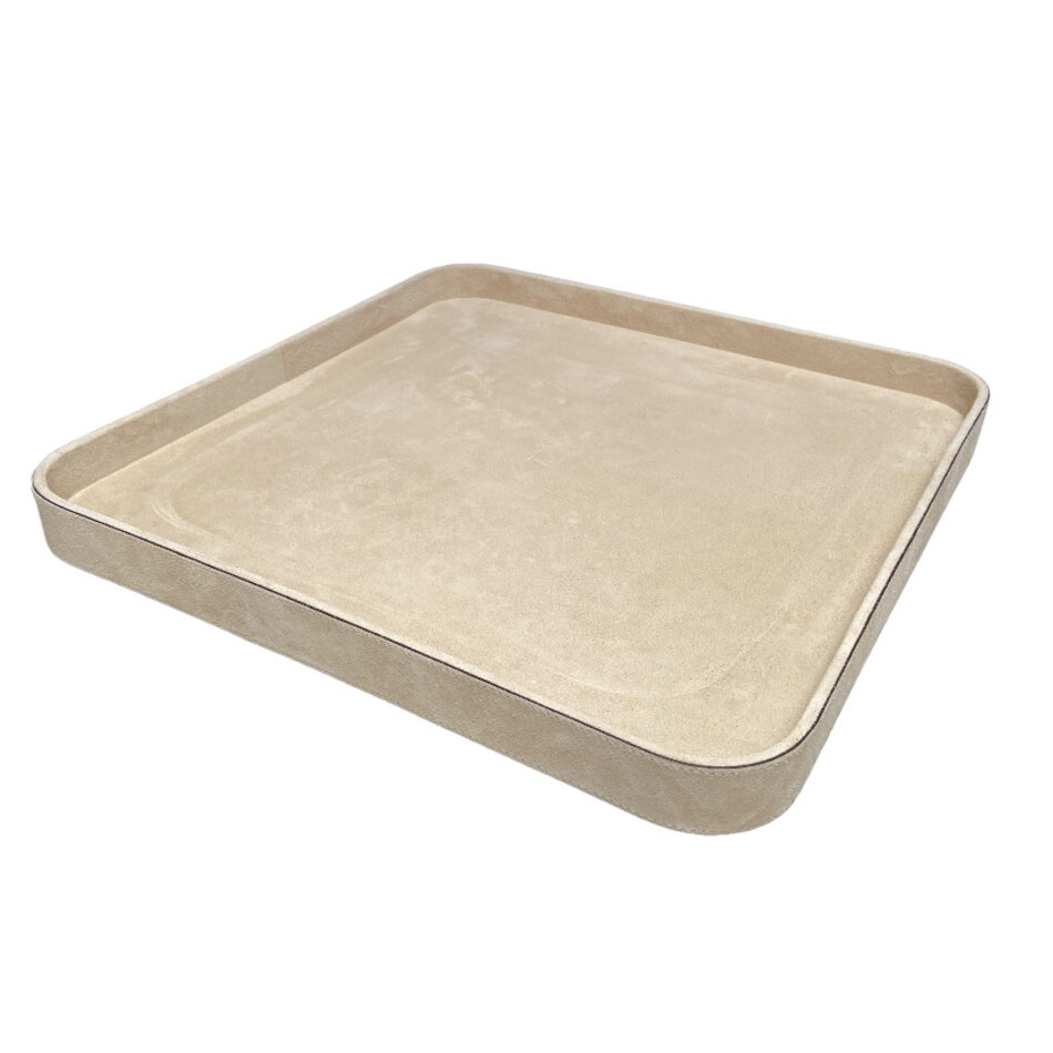 Giobagnara Polo Tray Square Large Suede (TV047) Cappuccino - (A42ST42)