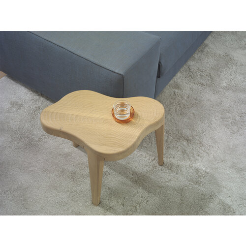 Linteloo ISOLA Side Table White Wash CNC Milled Rings