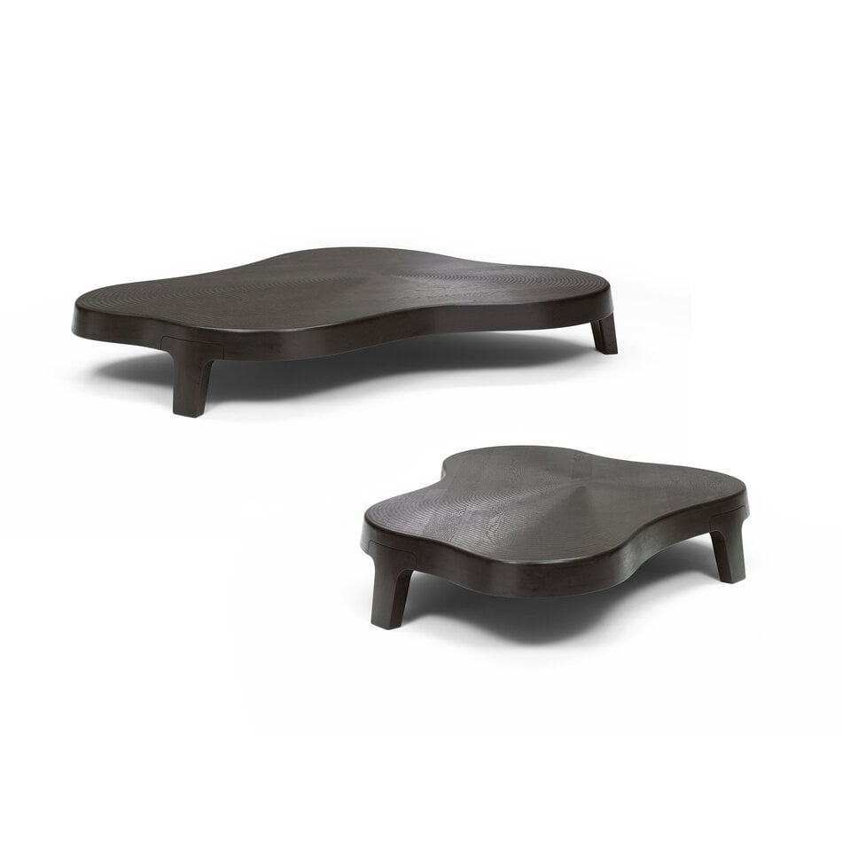 Linteloo ISOLA Coffee Table 173 x 107 Dark Grey Milled Rings