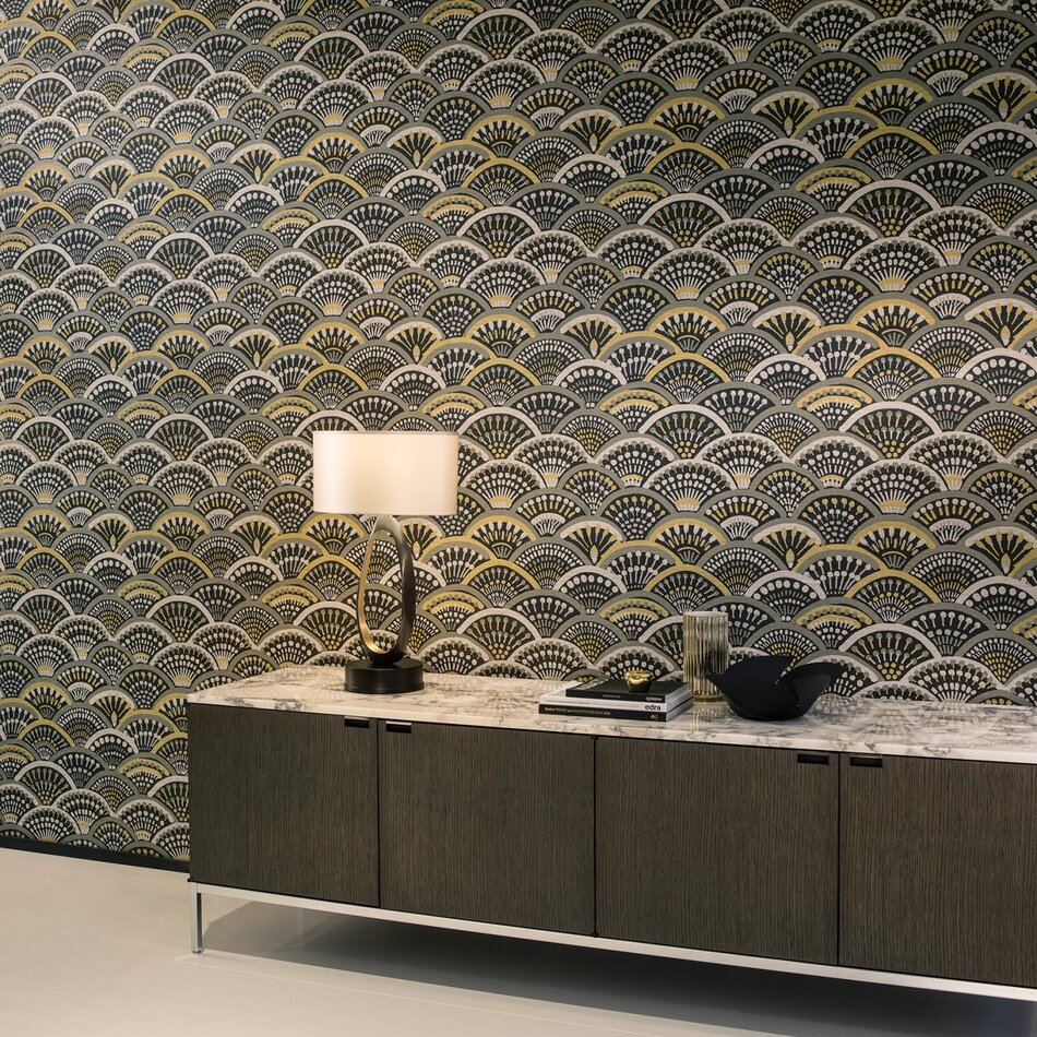 Arte Curiosa - Peacock - Yellow / Gray Arte Curiosa - Peacock - Yellow / Gray