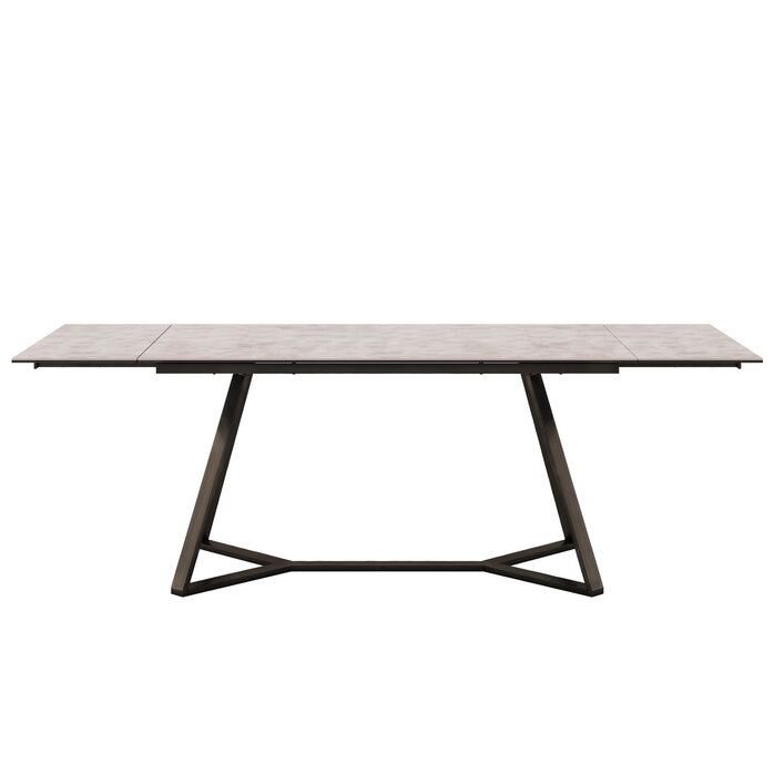 DÔME DECO Veneto Dining Table L - Extendable - Diamond Cream ceramic
