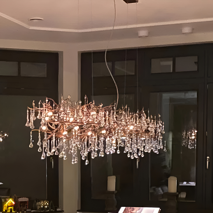 Stout verlichting Kroonluchter Florance - horizontaal - 180 cm