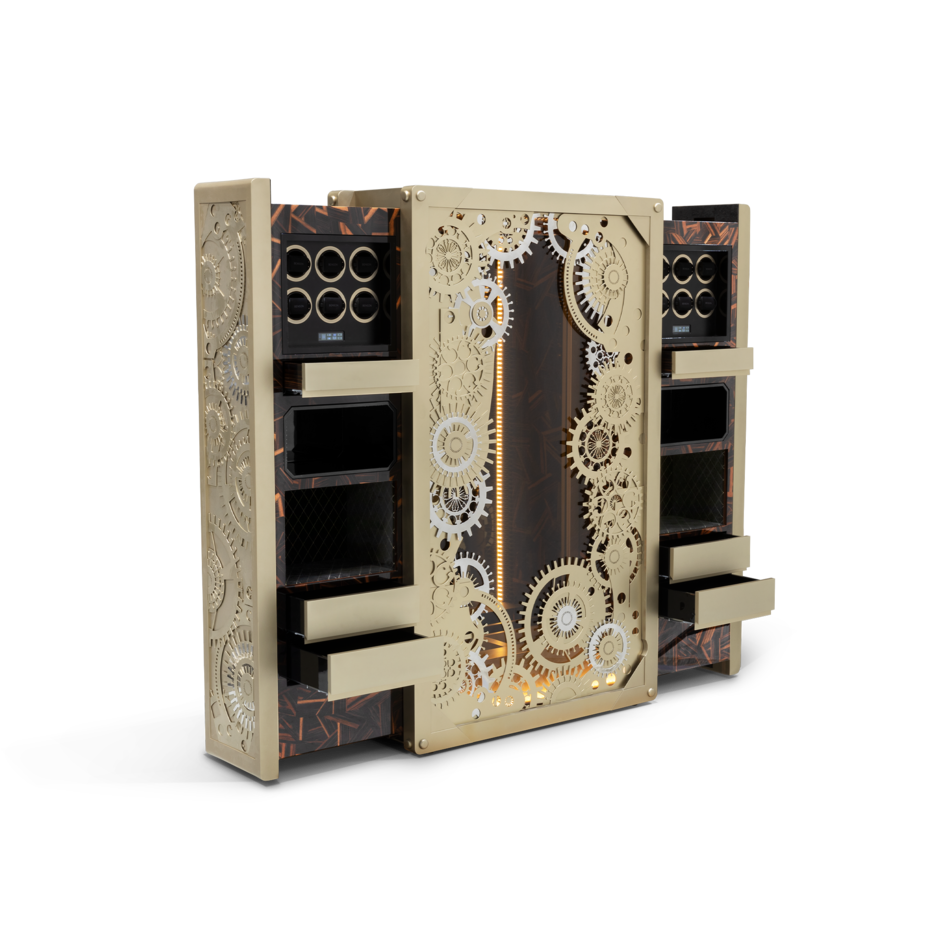 Boca do Lobo Baron Matte Champagne Luxury Safe Boca do Lobo Baron Matte Champagne Luxury Safe