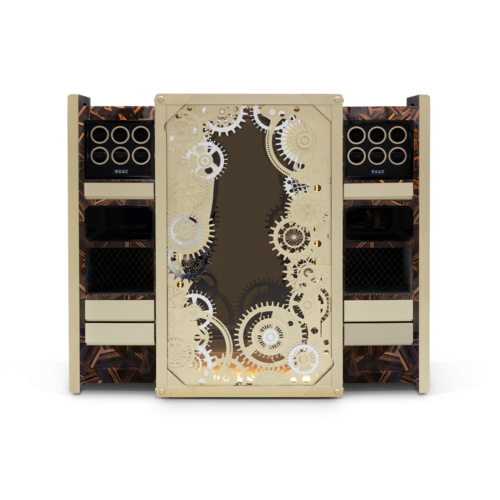 Boca do Lobo Baron Matte Champagne Luxury Safe Boca do Lobo Baron Matte Champagne Luxury Safe