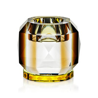 Texas Clear/Brown/Yellow Tealight Holder