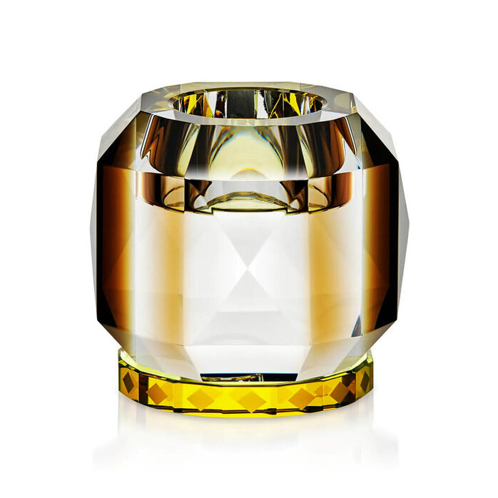 Reflections Copenhagen Texas Clear/Brown/Yellow Tealight Holder