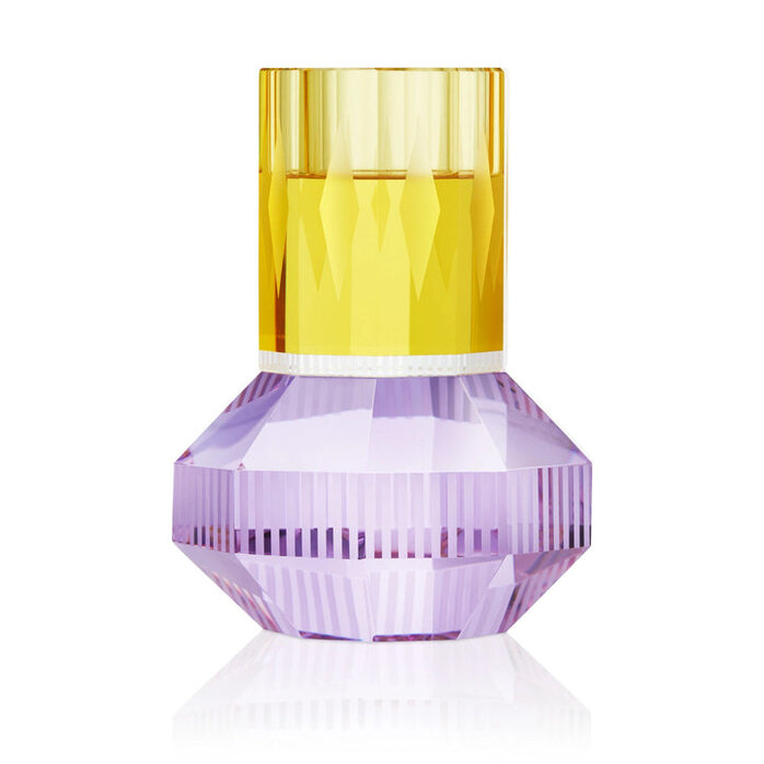 Reflections Copenhagen Chicago Yellow/Clear/Purple Tealight Holder