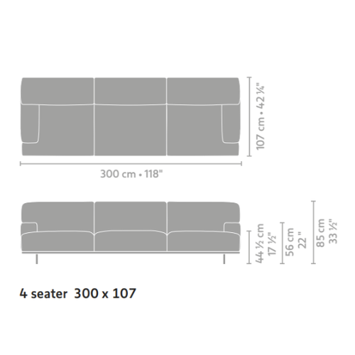 Linteloo Edoardo 4-seater (300x107cm) - Sardegna PG5 Fabric Linteloo Edoardo 4-seater (300x107cm) - Sardegna PG5 Fabric