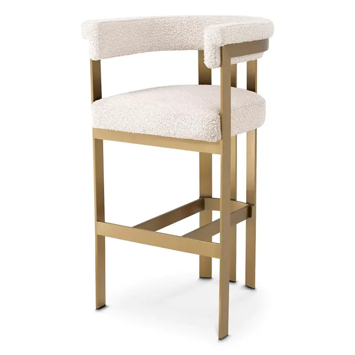 Eichholtz Barstool Clubhouse Bouclé Cream