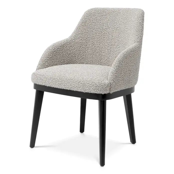 Eichholtz Dining Chair Costa with arm - Bouclé gray