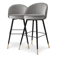 Barstool Cooper - Set of 2 - Roche Dark Grey Piping