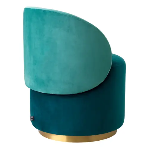 Eichholtz Eetkamerstoel Greer- Savona sea green velvet Eichholtz Eetkamerstoel Greer- Savona sea green velvet