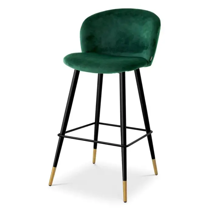 Eichholtz Bar Stool Volante - Roche dark green velvet