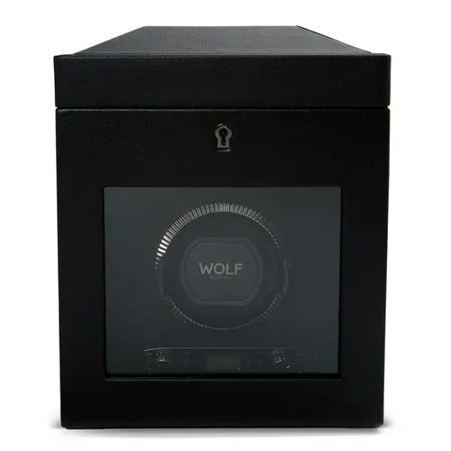 Wolf1834 British Racing Single Watch Winder Met Opslag Wolf1834 British Racing Single Watch Winder Met Opslag