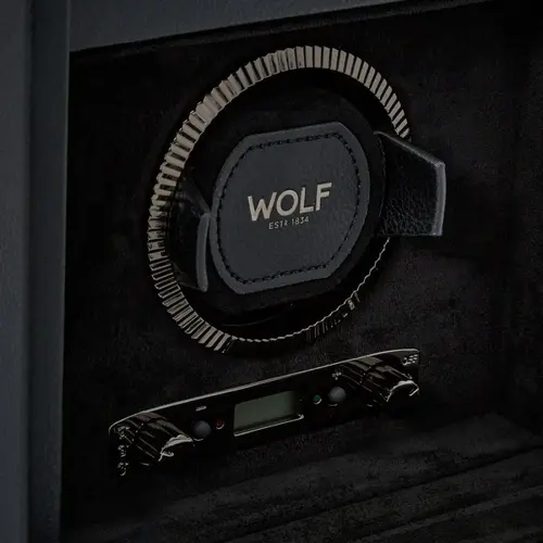 Wolf1834 British Racing Single Watch Winder Met Opslag Wolf1834 British Racing Single Watch Winder Met Opslag