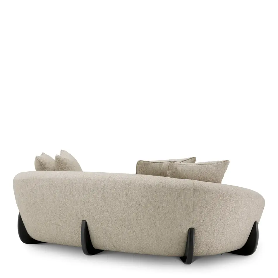 Eichholtz Sofa Siderno - Splendor Light Gray | Black Legs Eichholtz Sofa Siderno - Splendor Light Gray | Black Legs