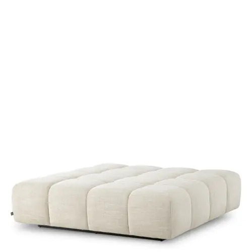 Eichholtz Modular Bank Hunter - Ottoman Albury Beige | Zwarte Basis Eichholtz Modular Bank Hunter - Ottoman Albury Beige | Zwarte Basis
