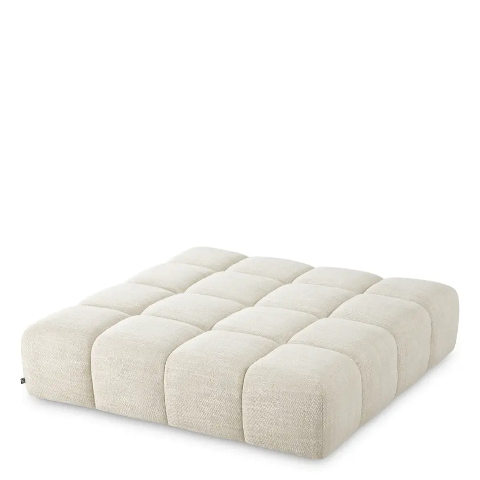 Eichholtz Modular Bank Hunter - Ottoman Albury Beige | Zwarte Basis Eichholtz Modular Bank Hunter - Ottoman Albury Beige | Zwarte Basis