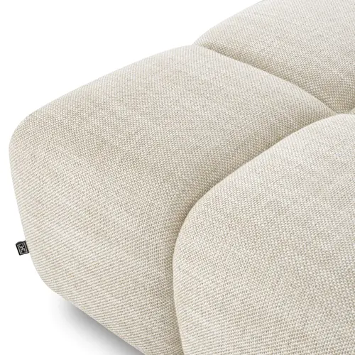 Eichholtz Modular Bank Hunter - Ottoman Albury Beige | Zwarte Basis Eichholtz Modular Bank Hunter - Ottoman Albury Beige | Zwarte Basis
