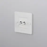 1G Double Toggle Switch / White