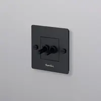 1G Double Retractive Toggle Switch / Black