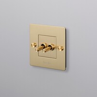 1G Double Toggle Switch / Brass