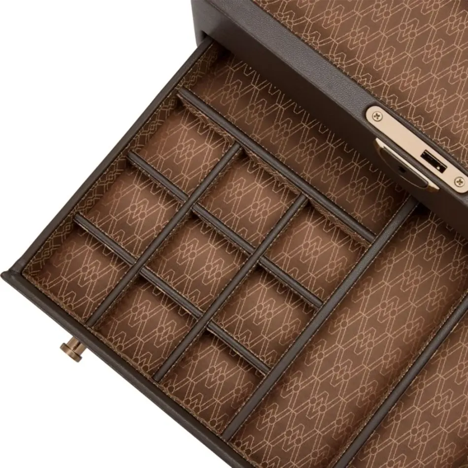 Wolf1834 Earth Watch Stand Box - Coffee Wolf1834 Earth Watch Stand Box - Coffee