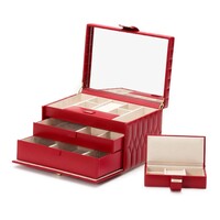 Caroline Medium Jewelry Case - Red