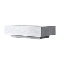 Pieno Carrara Coffee Table - White Rectangular