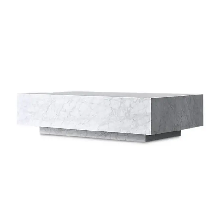 The Grand Interior Pieno Carrara Coffee Table - White Rectangular