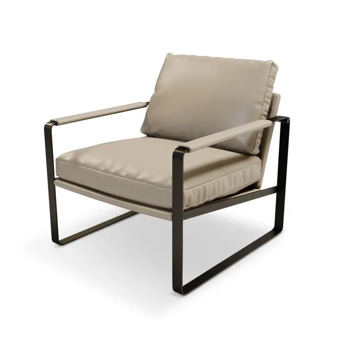 The Grand Interior Mila Armchair - Light Taupe - Vegan Leather