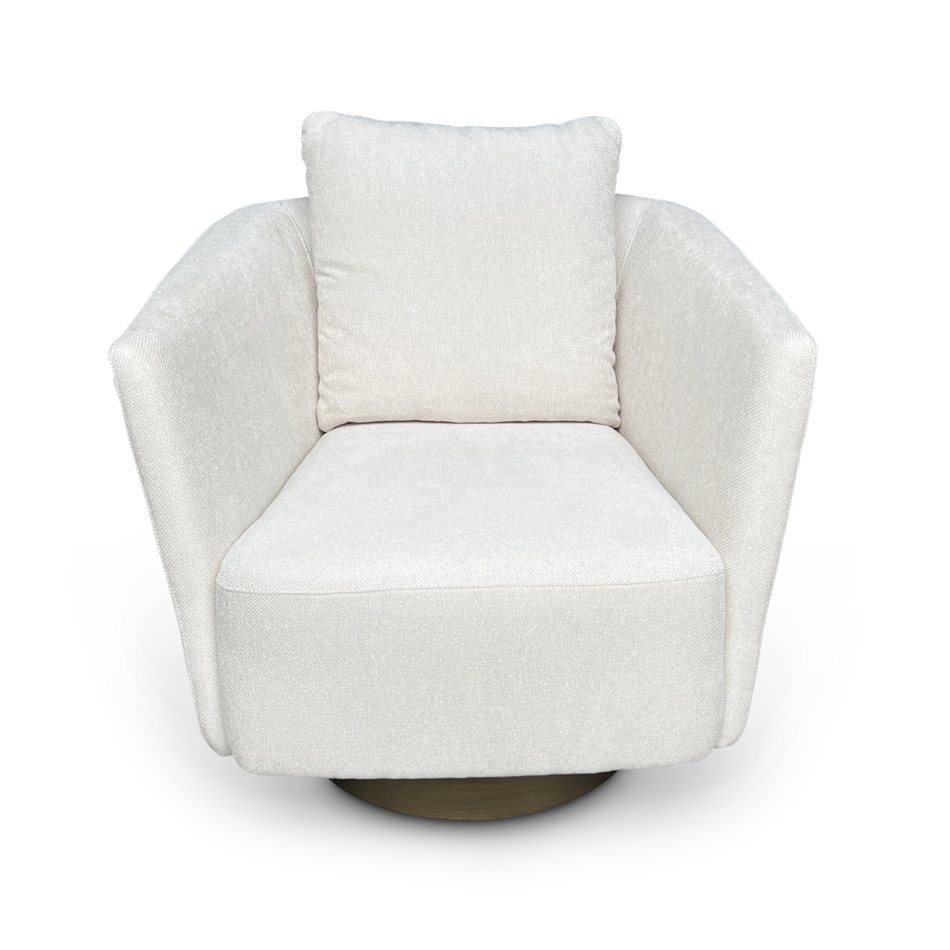 The Grand Interior Borgia Swivel Arm Chair - Full White The Grand Interior Borgia Swivel Arm Chair - Full White