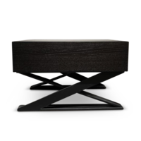 Cross Nightstand - Smoked Wood