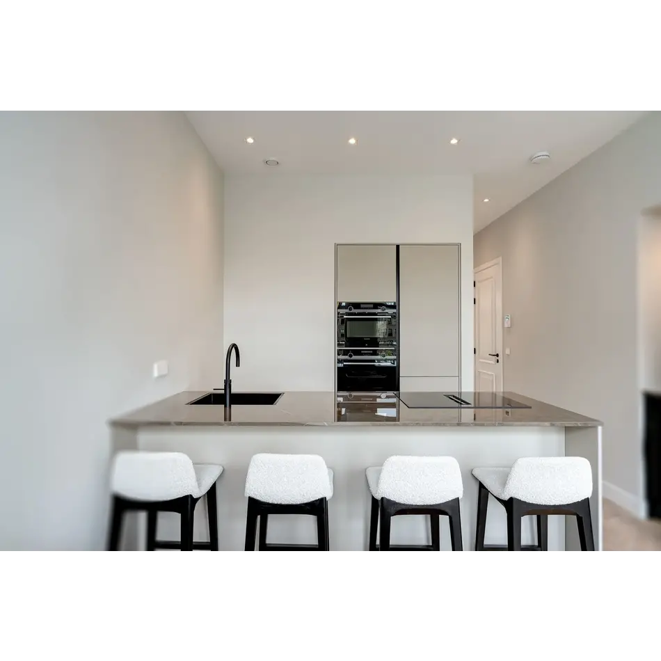 The Grand Interior Milano Bar Chair Low - Grey Fabric The Grand Interior Milano Bar Chair Low - Grey Fabric