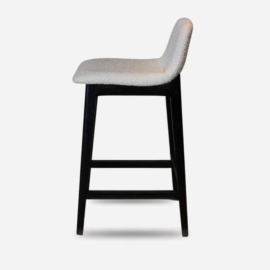The Grand Interior Milano Bar Chair Low - Grey Fabric The Grand Interior Milano Bar Chair Low - Grey Fabric