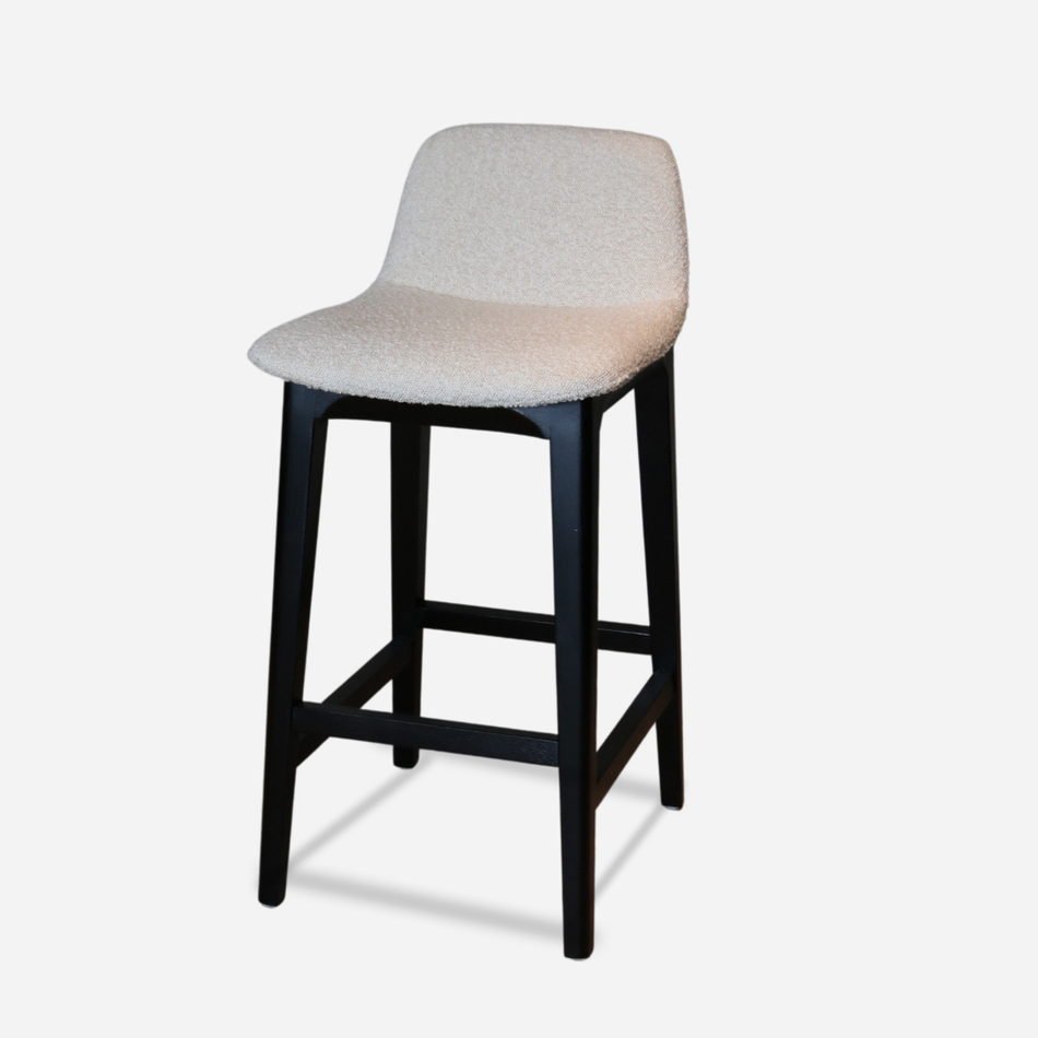 The Grand Interior Milano Bar Chair Low - Grey Fabric The Grand Interior Milano Bar Chair Low - Grey Fabric