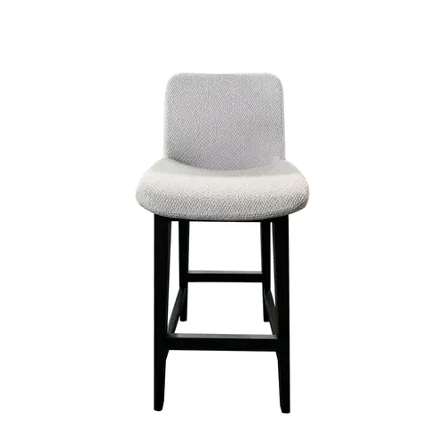 The Grand Interior Febe Bar Stool Hopsack - White Beige The Grand Interior Febe Bar Stool Hopsack - White Beige