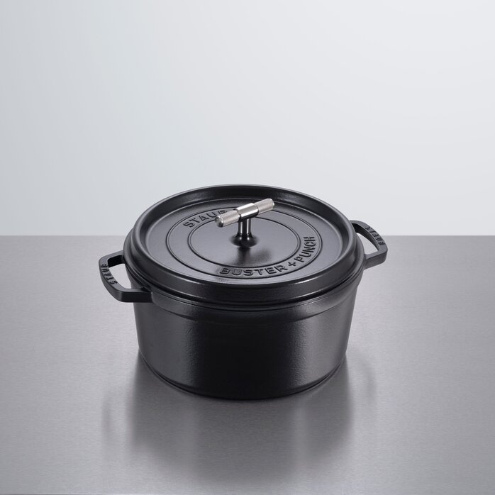 Buster and Punch Cocotte 28CM Staub - Black/Steel Buster and Punch Cocotte 28CM Staub - Black/Steel