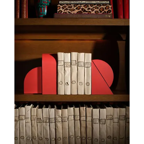 Assouline Cubist Bookend Set - Red Assouline Cubist Bookend Set - Red